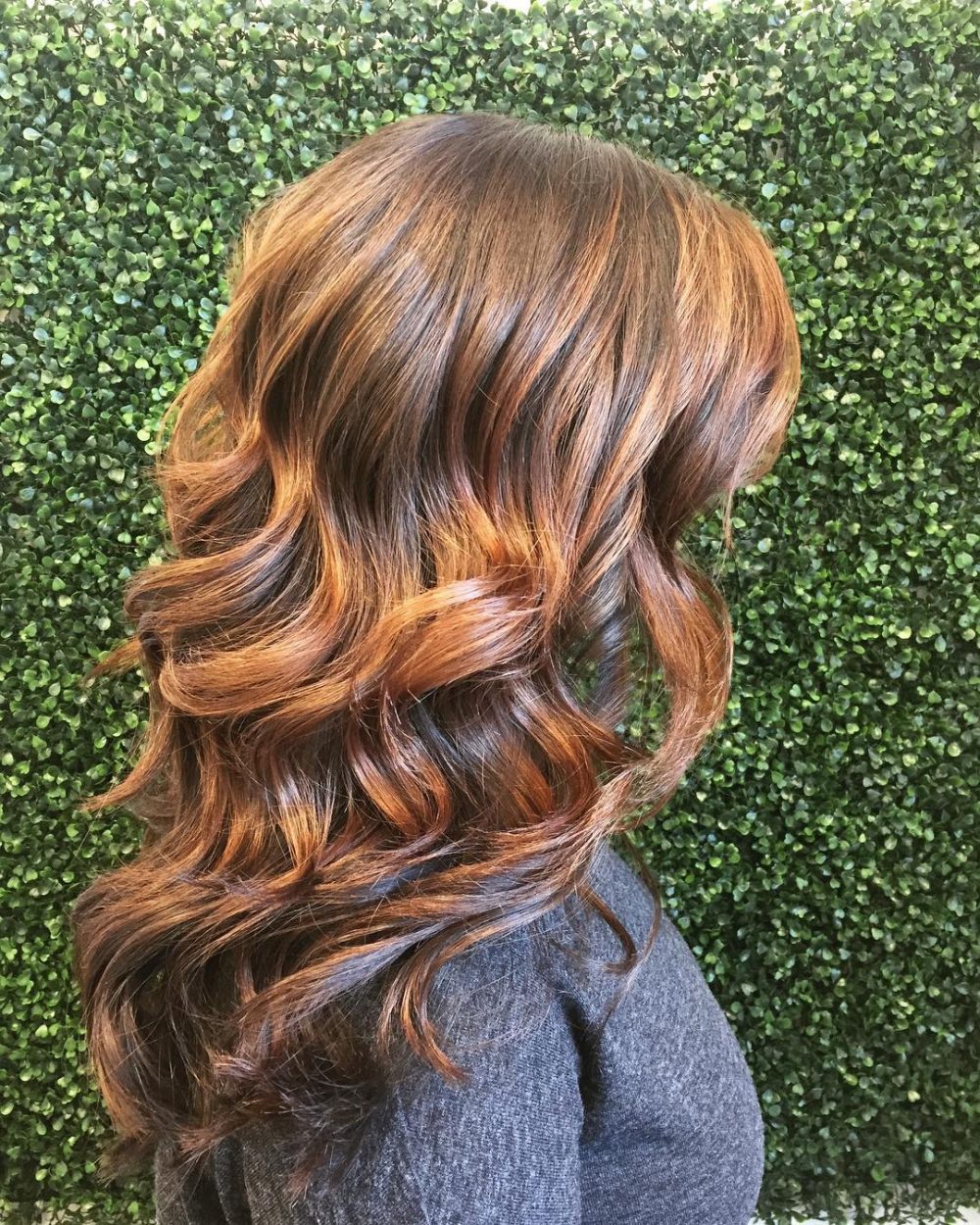 Enhanced Caramel Highlight hairstyle