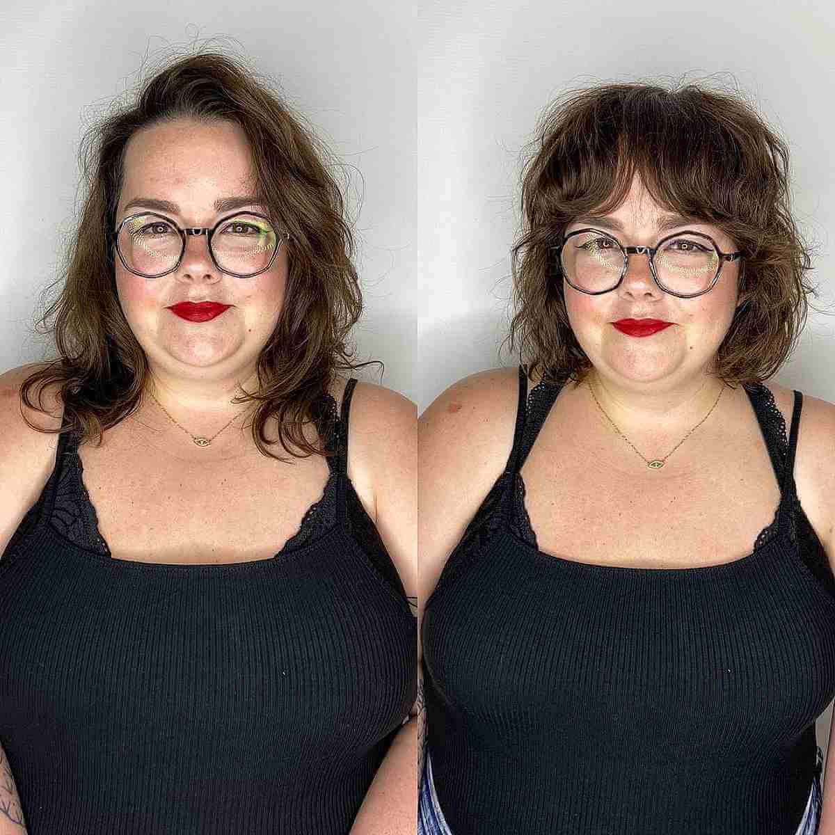 Extended Bangs for a Round Face