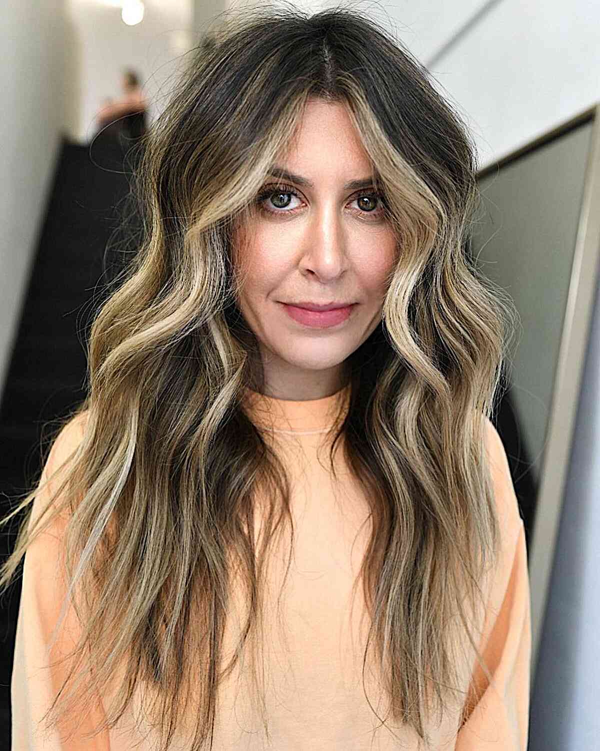 Extended Choppy Hair with Highlights