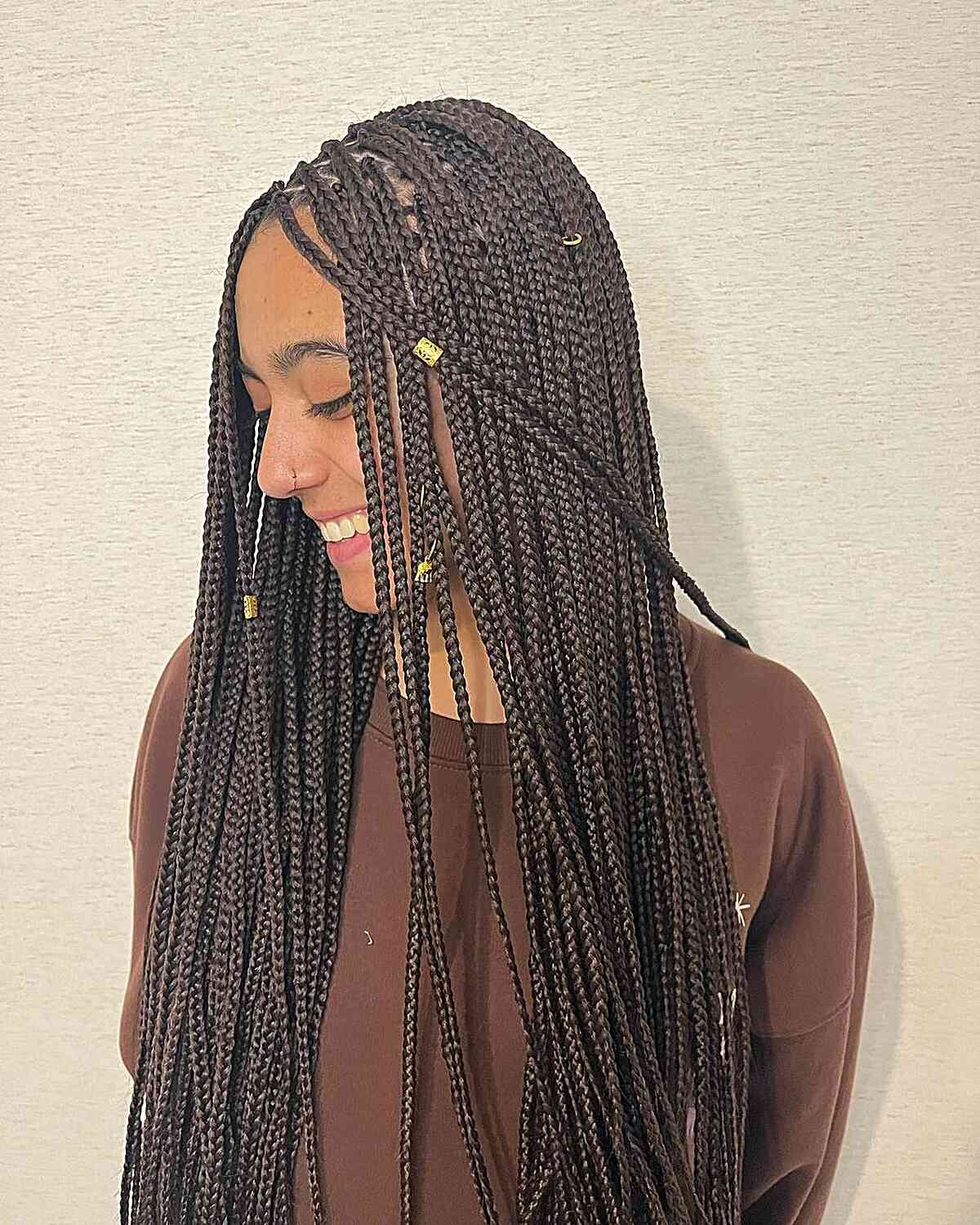 Extremely Long Thin Micro Braids with Cuffs