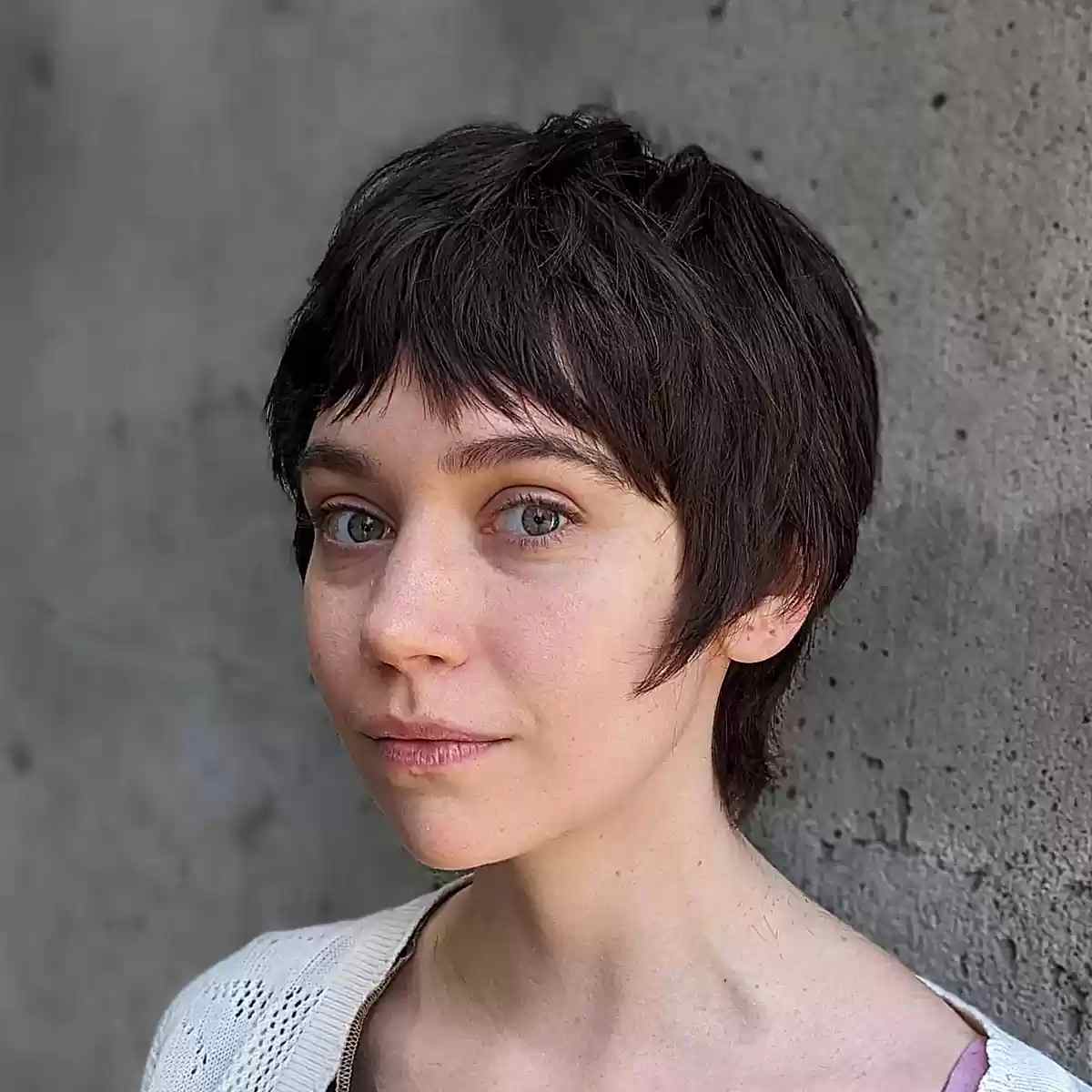 Face-Framing Long Pixie with Textured Bangs