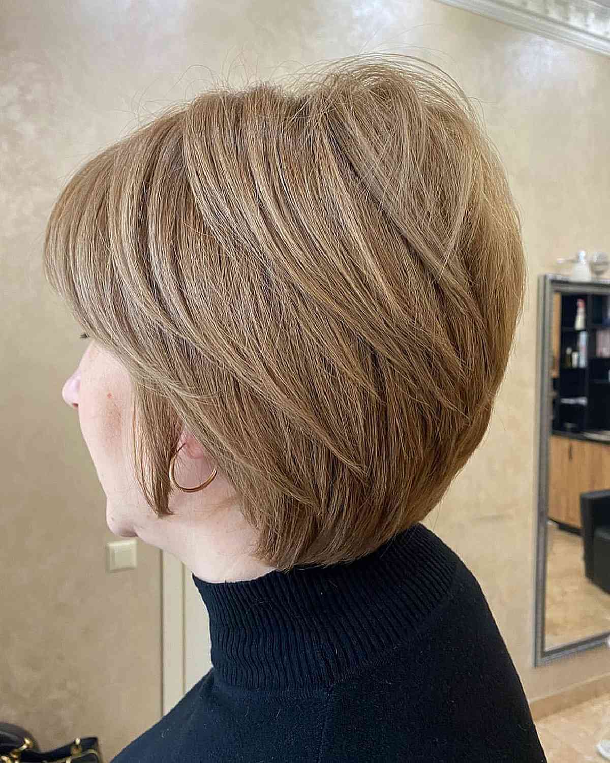 Feathered Haircut at Neck Length