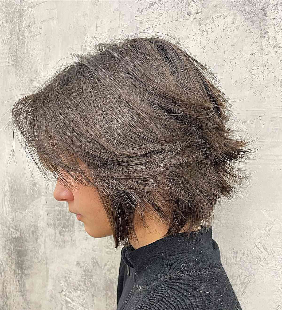 Feathered Short Chopped Shag Haircuts