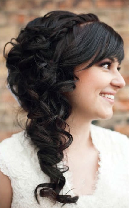 Flowing Curls Half Updo