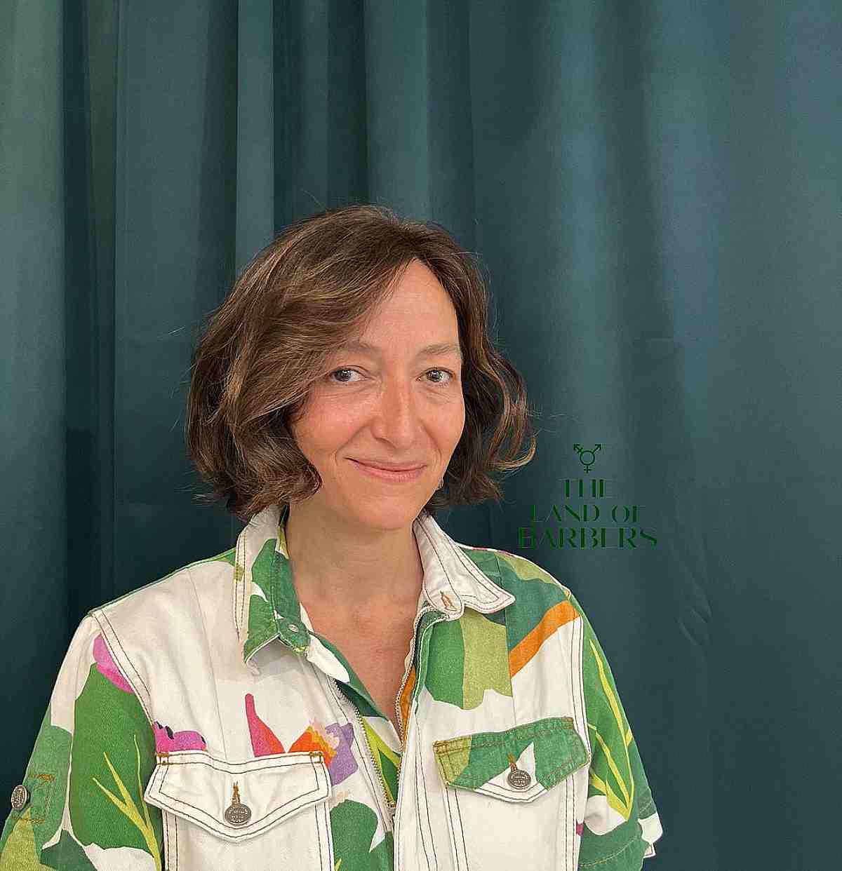 Fluffy Layered Bob with a Side Part for Women Over 40