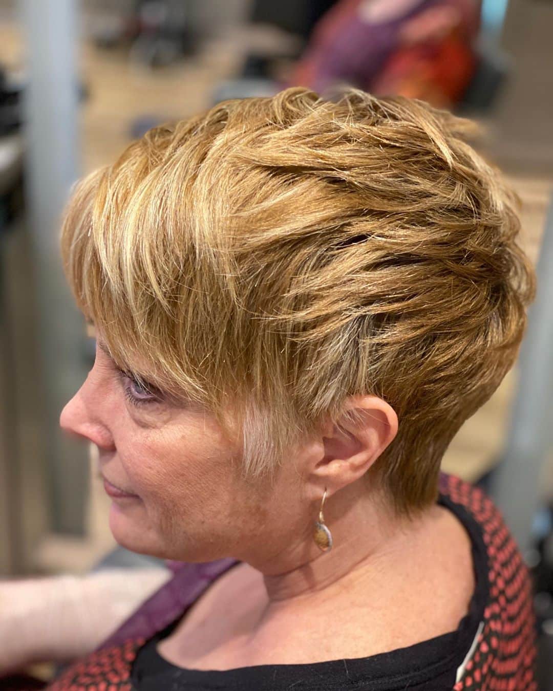 fluffy pixie with side layers for 50 year olds