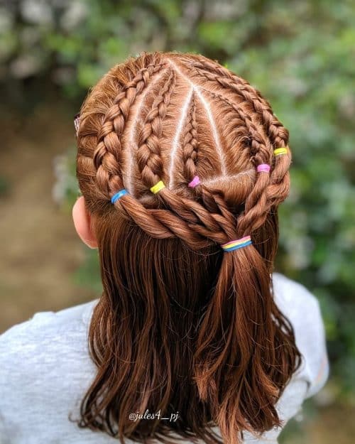 braids for short haired young girls