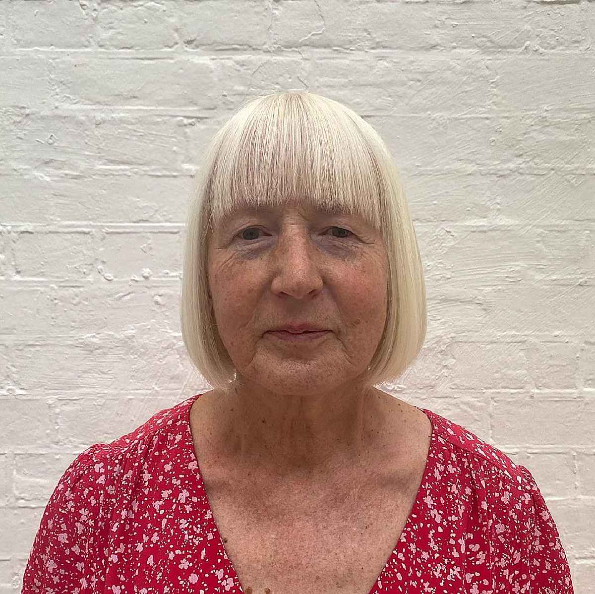 Fringe Bob Haircut for a lady over 70