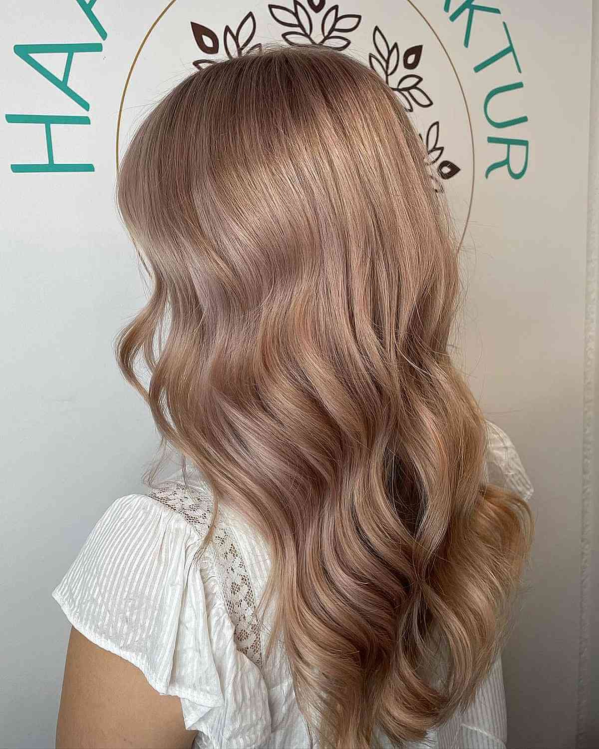 Gentle Balayage on Strawberry Ash Blonde Tresses