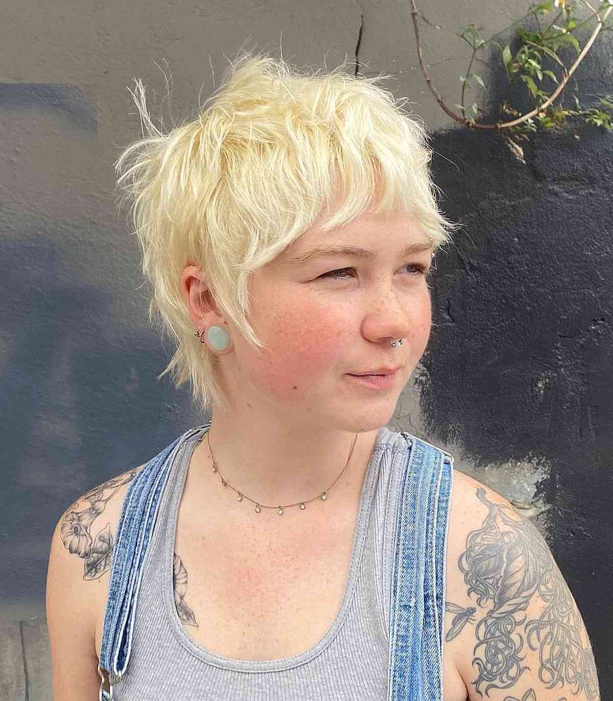 Gentle Messy Shag Hairstyle for Finer Hair