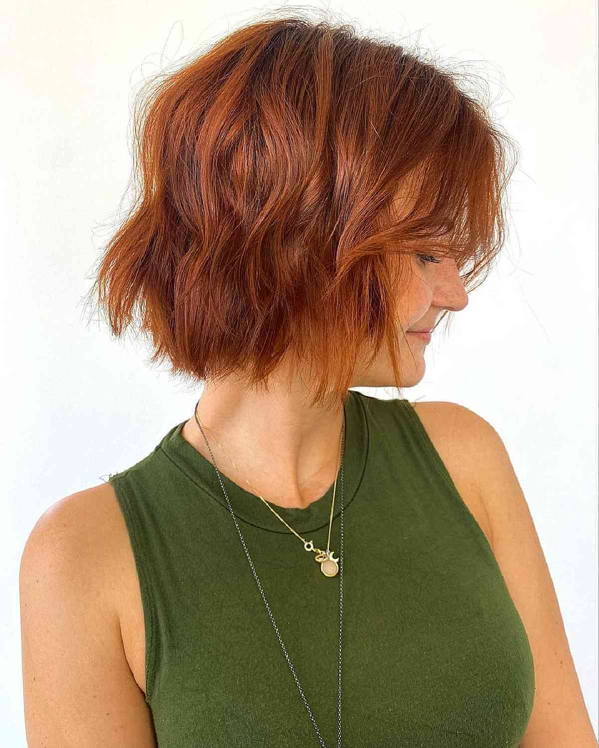Gentle Shaggy Bob Hairstyle
