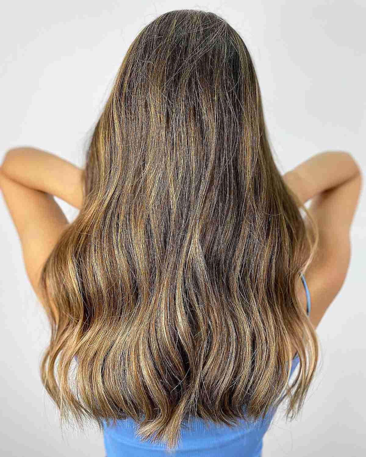 Caramel Balayage Ombre on Long Brown Hair