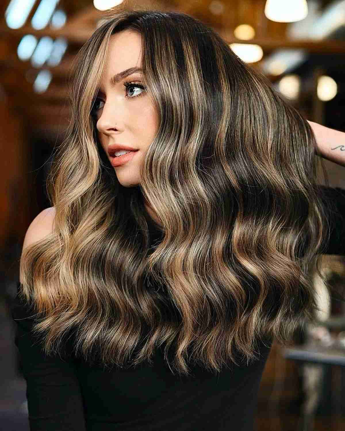 Gorgeous Honey Blonde Highlights for long thick hair