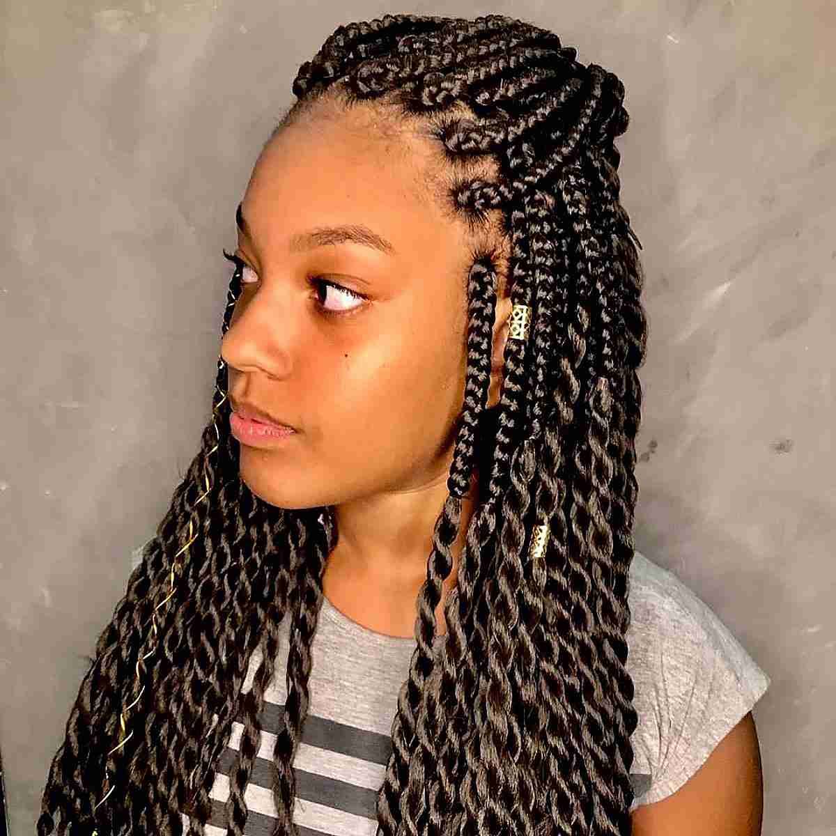 Half-Up Twists and Braids