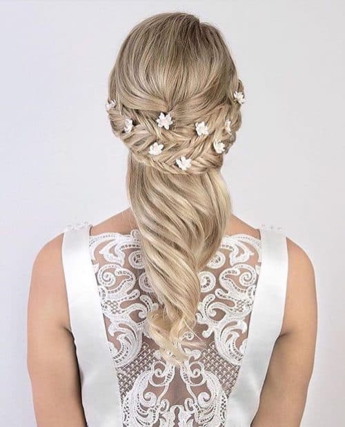 Half Updo with Braided Accent