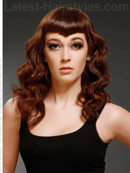 Heroic Long Wavy Distinct Hairstyle with V Cut Bangs