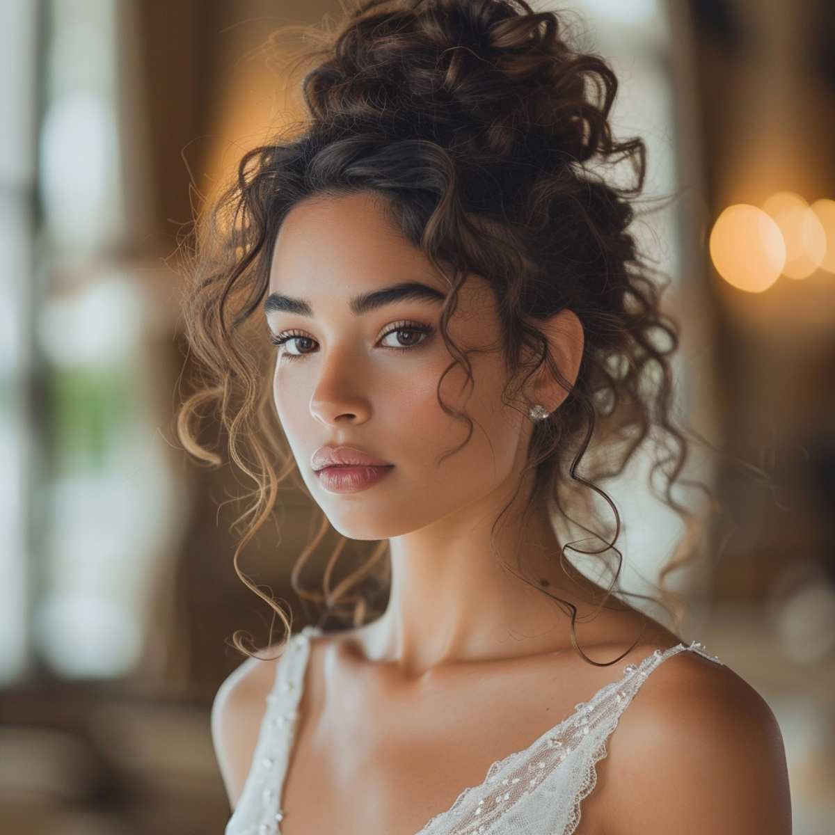 Ideal Curly Bun for Textured Hair Prom Updo