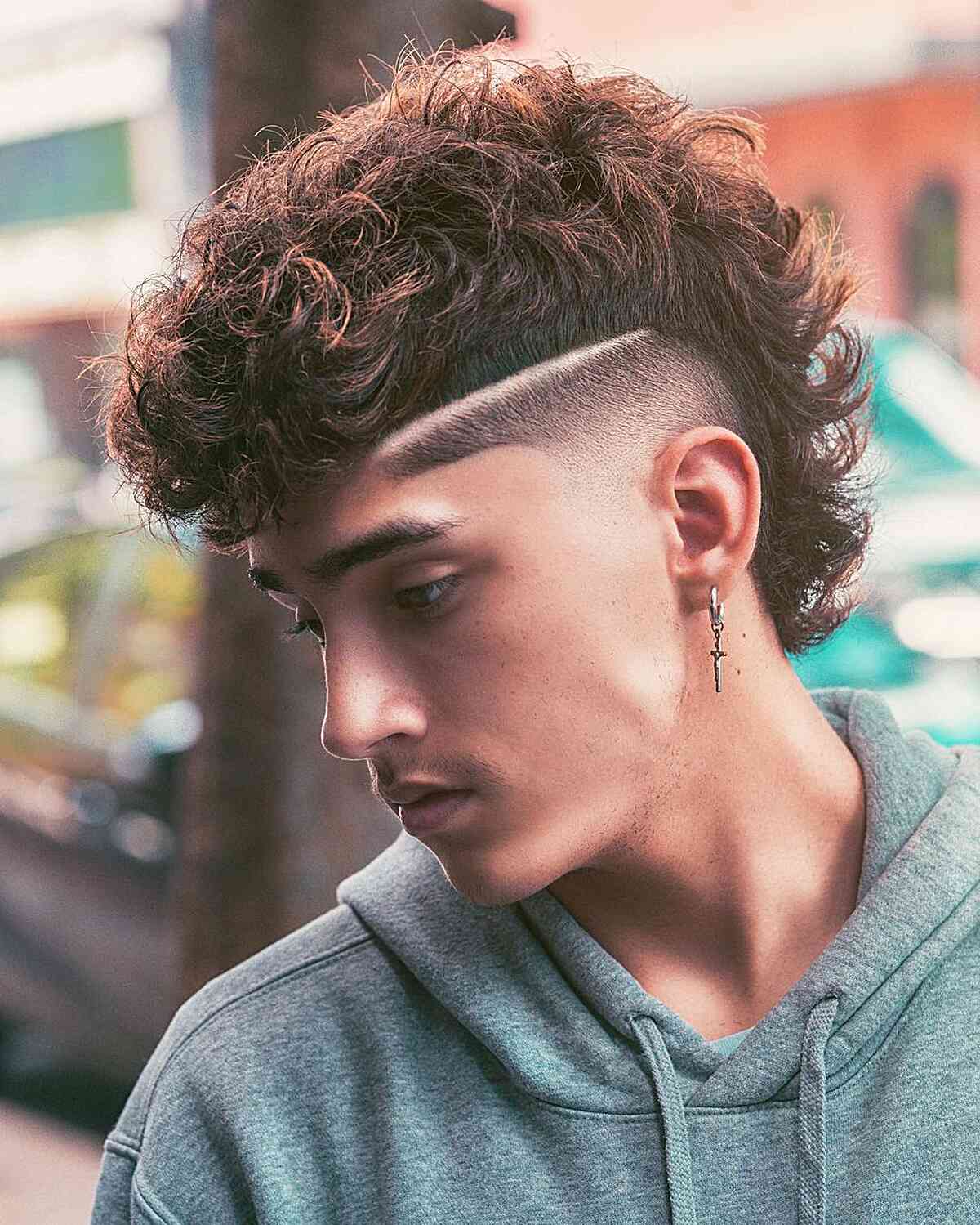 Incredible Mullet with Textured Fringe for Men with Thick Hair