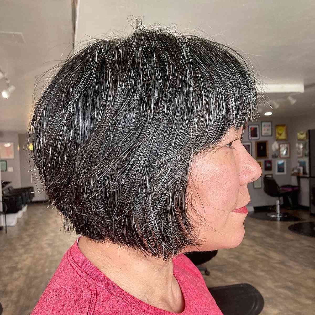 Jaw-Length Contemporary Shag for Women 50 and Up