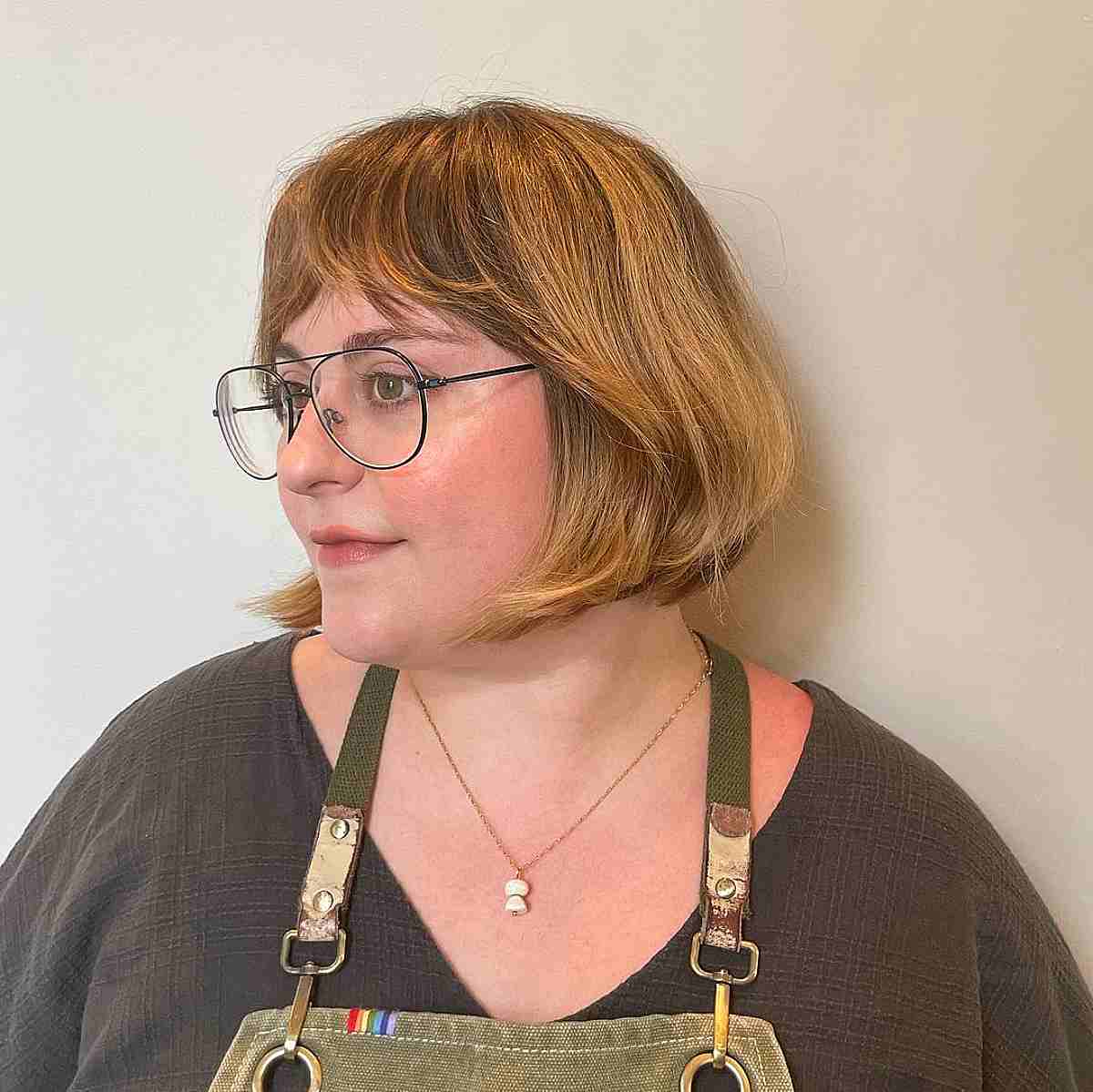 Jaw-Length French Bob with Gentle Bangs for Chubby Faces