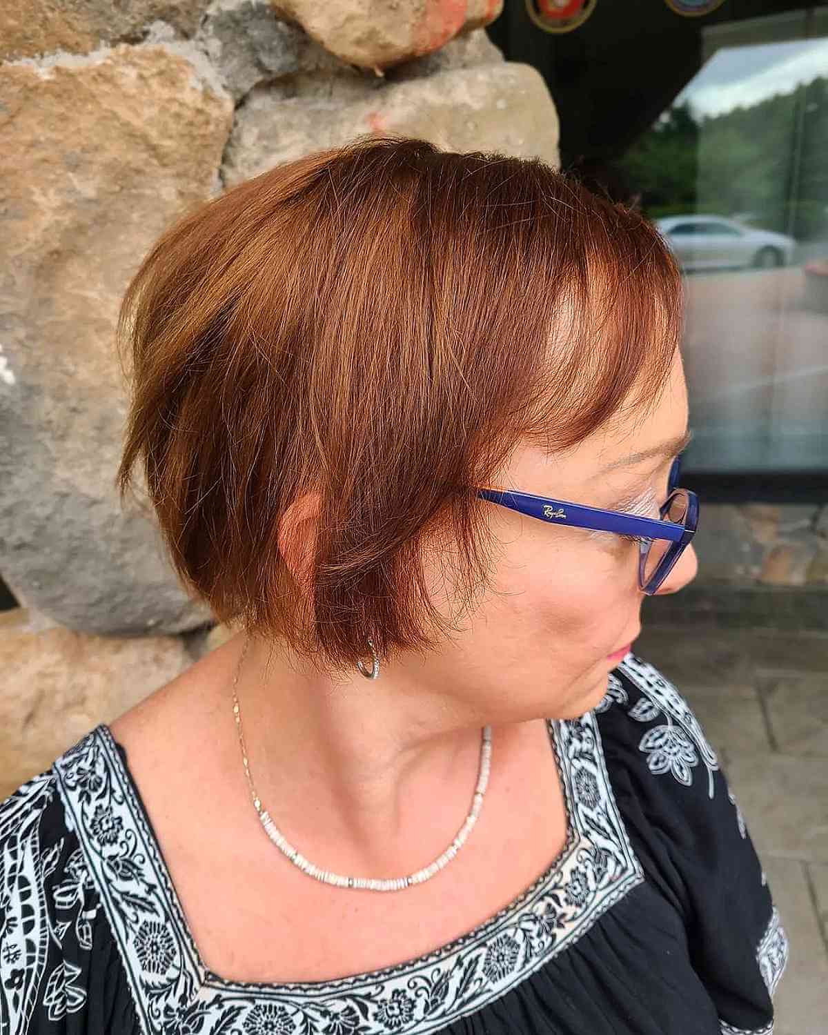 Jaw-Length Graduated Bob for Women with Choppy Fine Hair