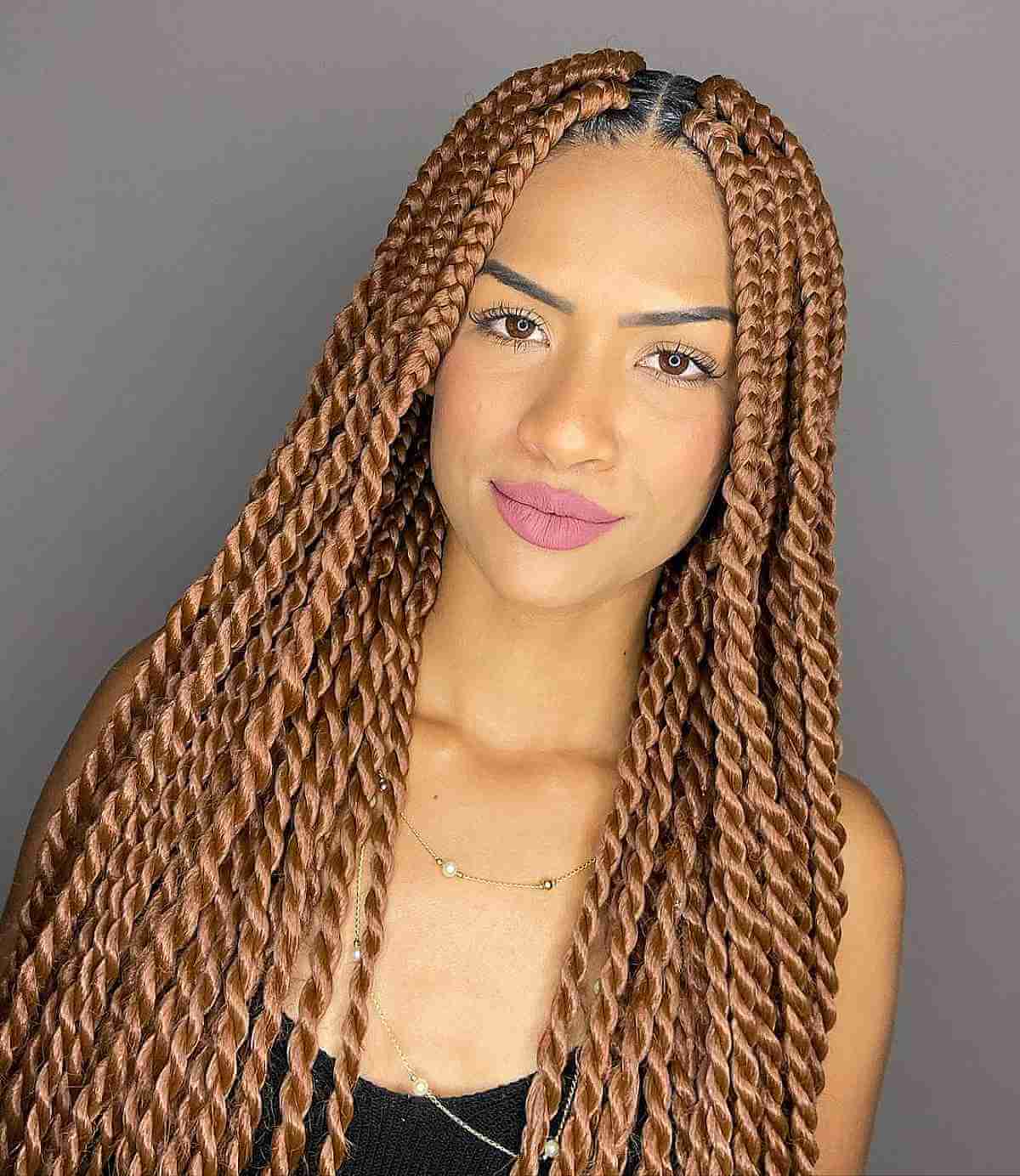 Jumbo Twists with Box Braids