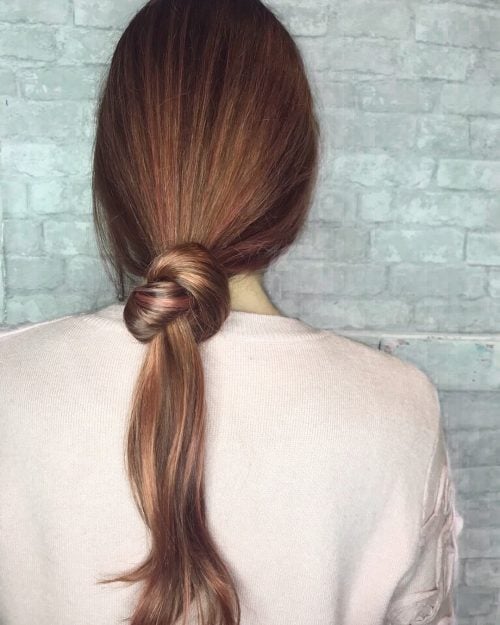 Picture of a stylish knot your unique ponytail