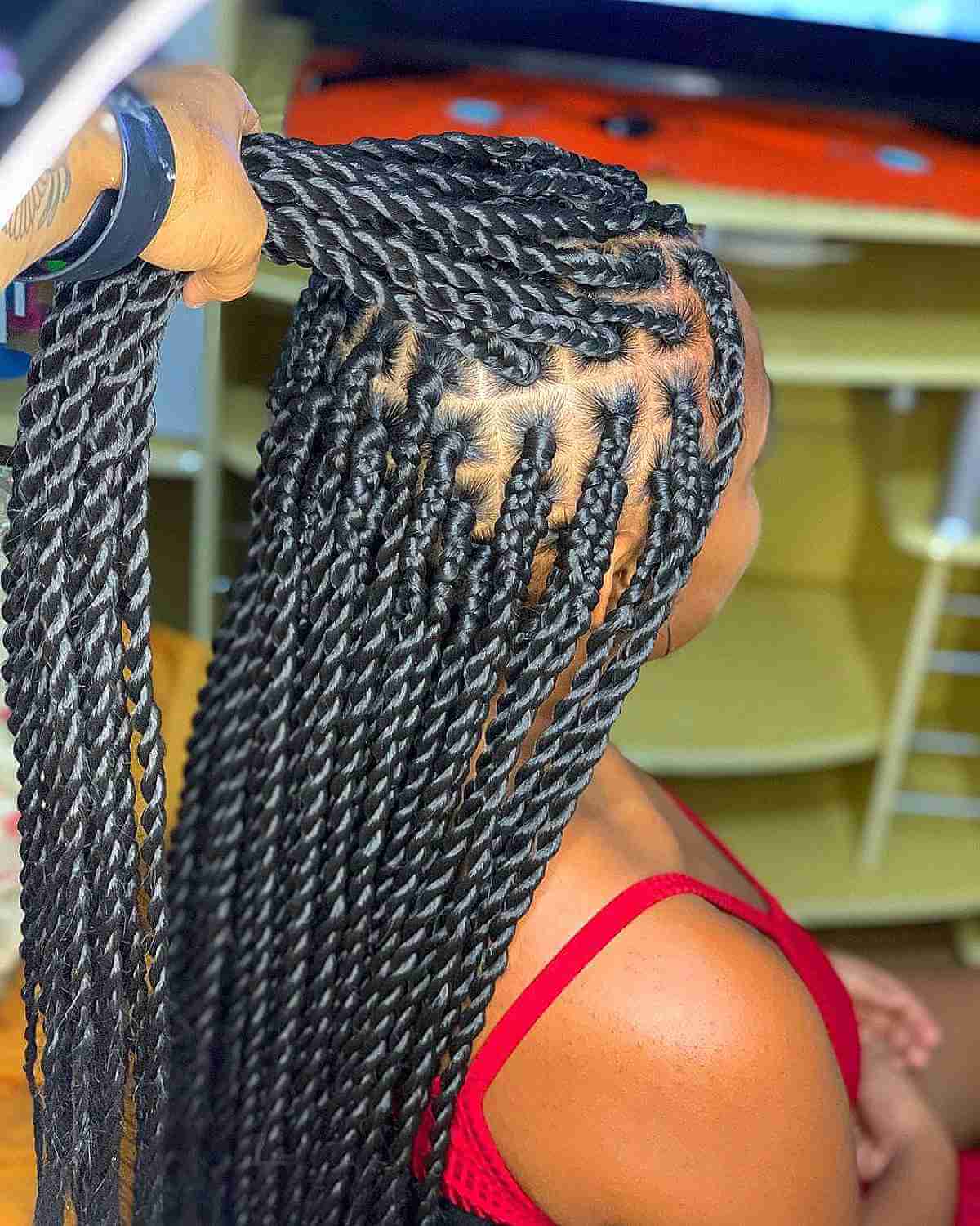 Knotted Twisted Box Braids