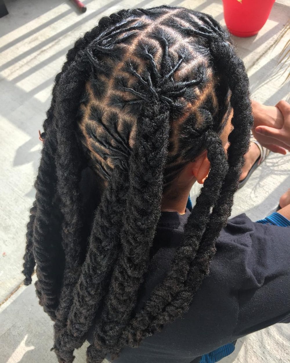 Large Loc Plaits hairstyle