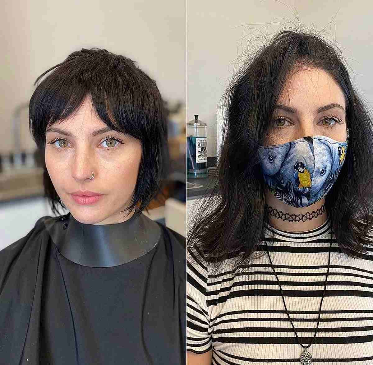 Layered Bob with Curtain Fringe