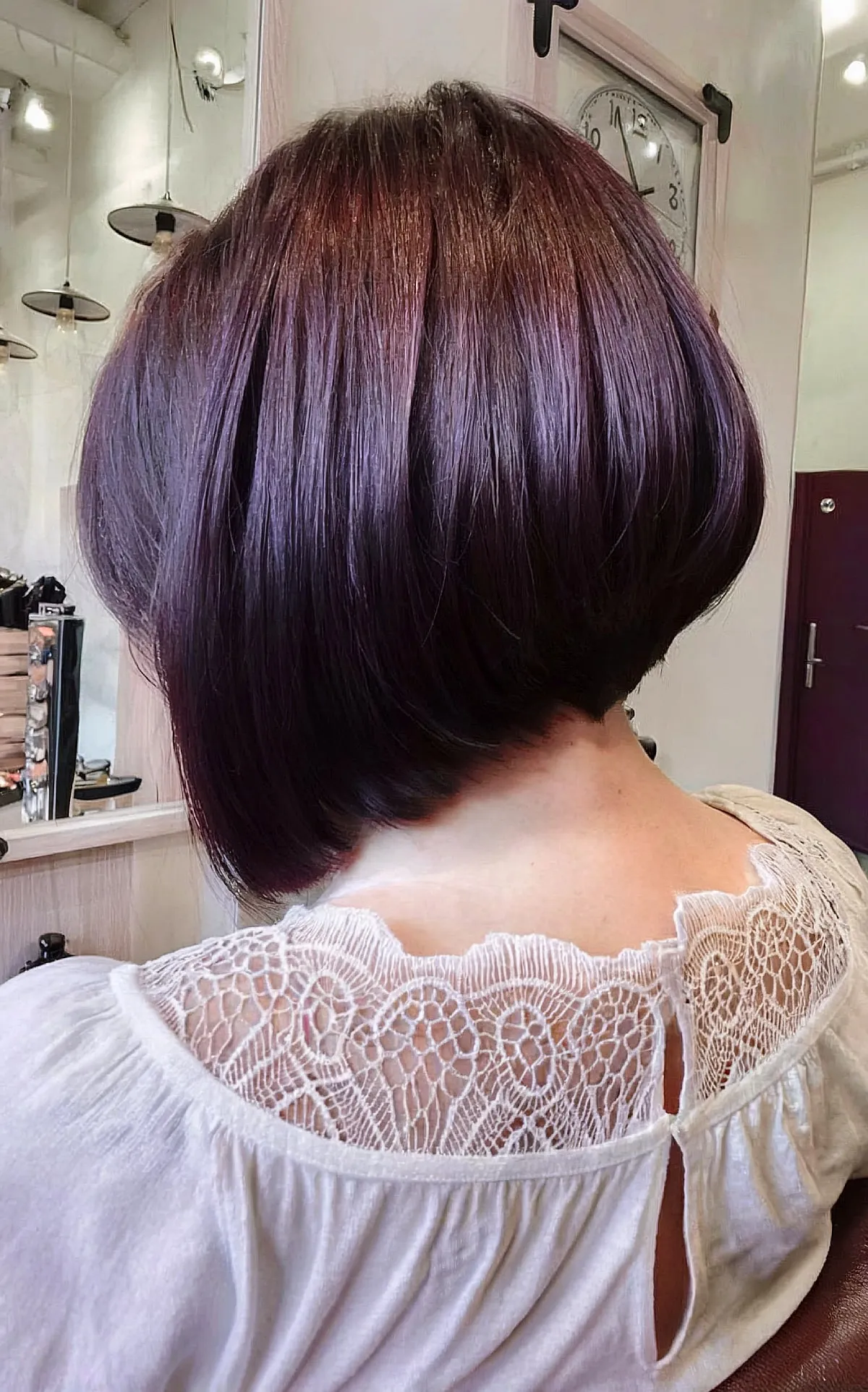 Layered Dark Purple Bob