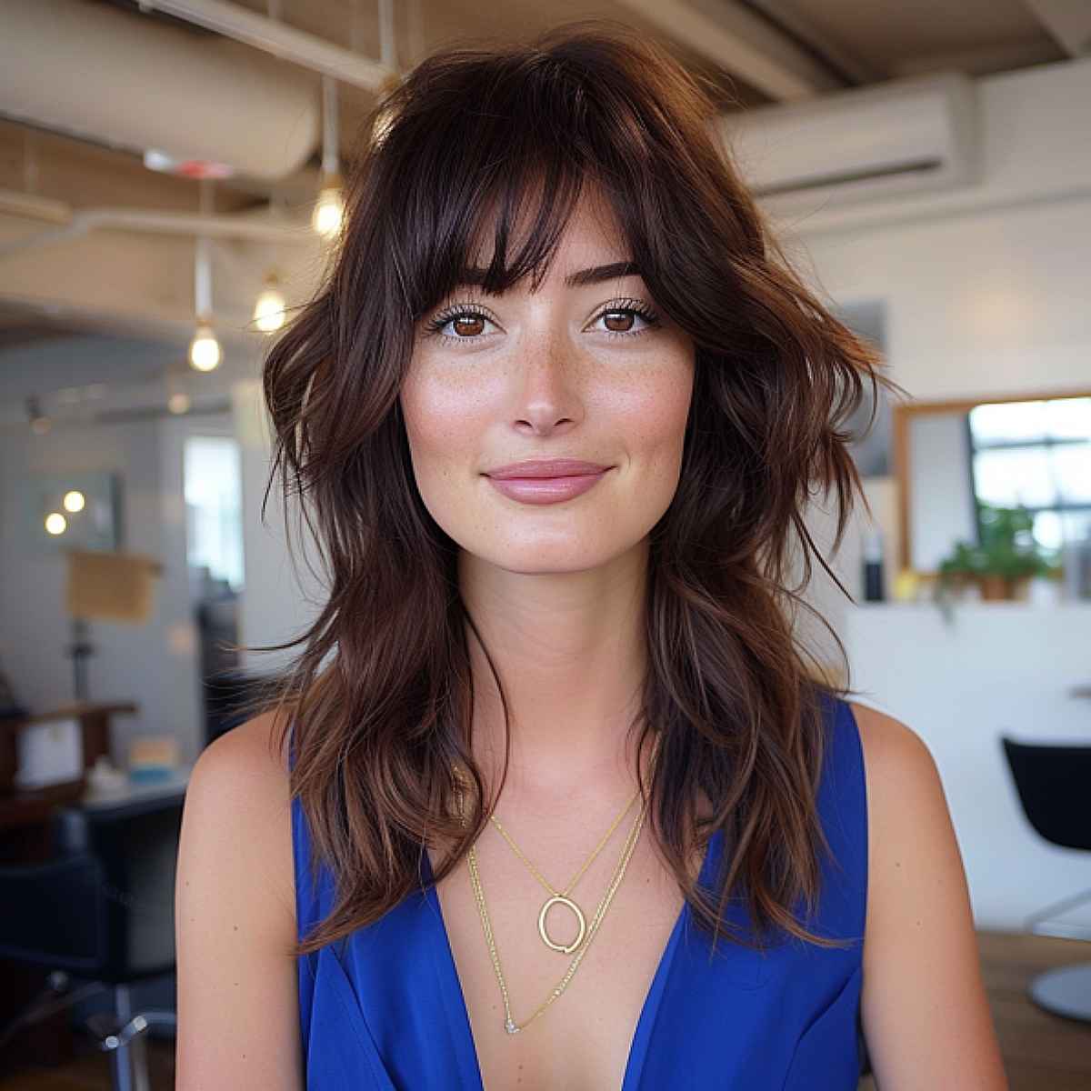 Layered Haircut with Fringe