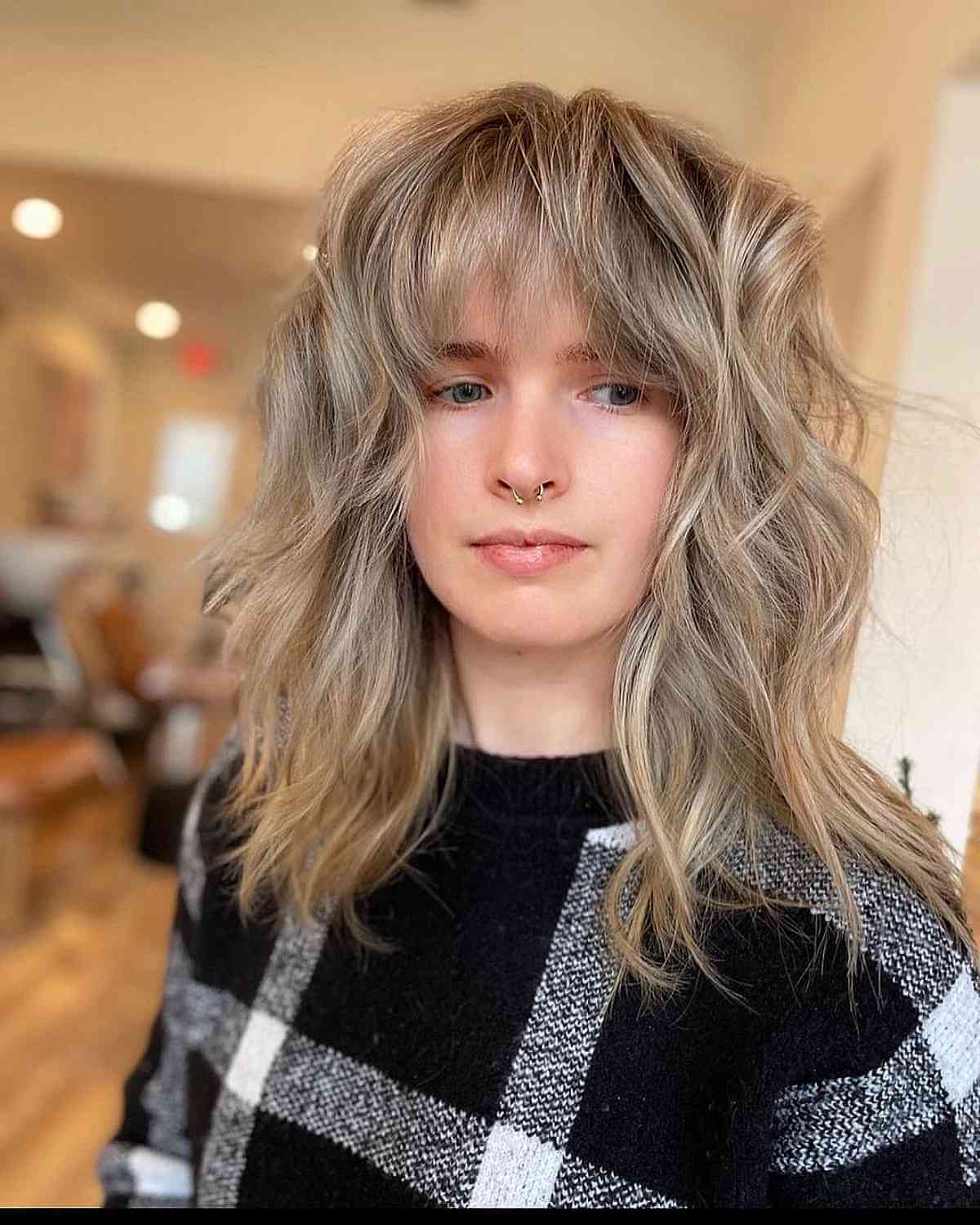 Layered Medium Cut Featuring a Face Frame