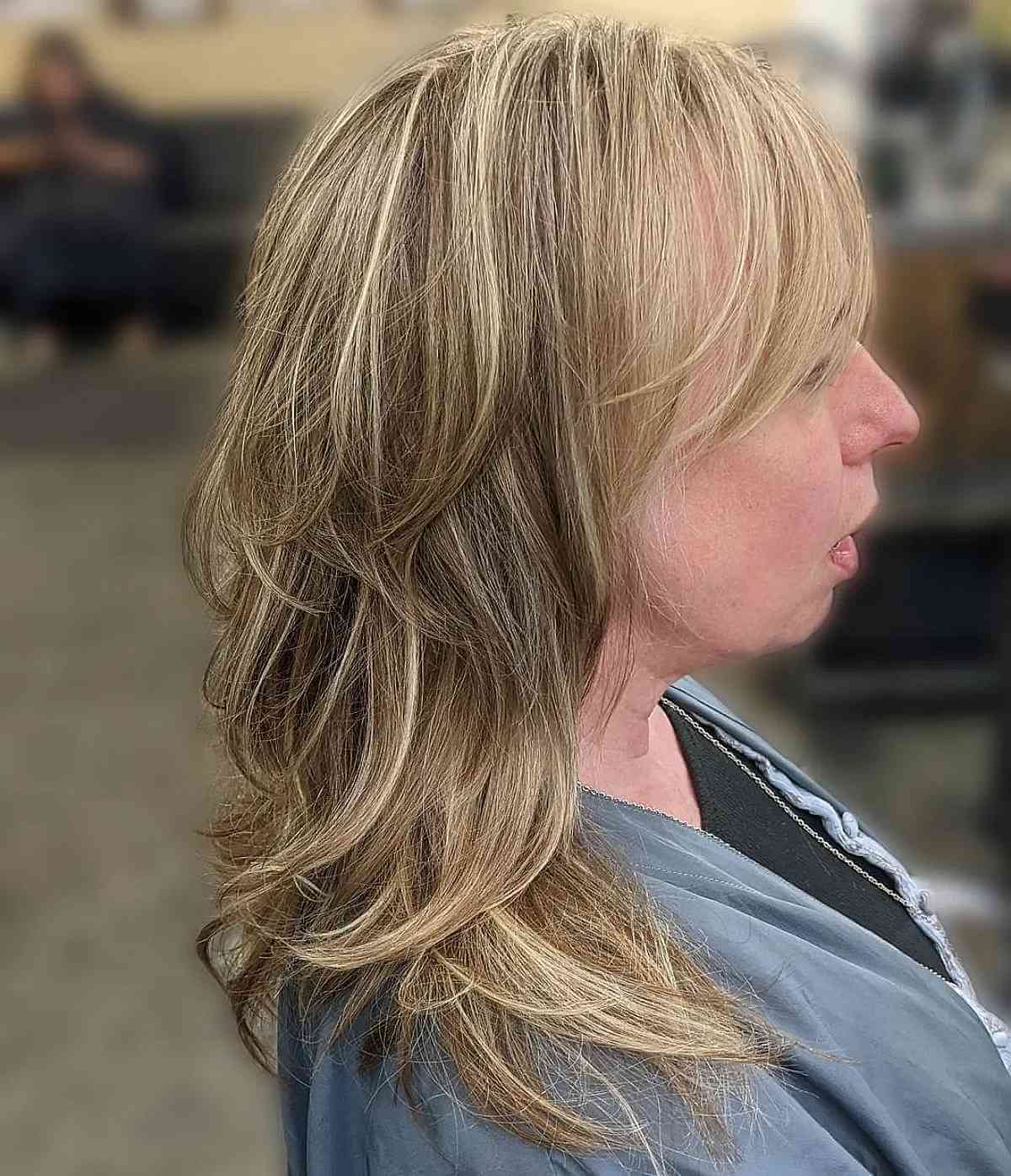 Layered Shag Haircut on Women in Their 40s