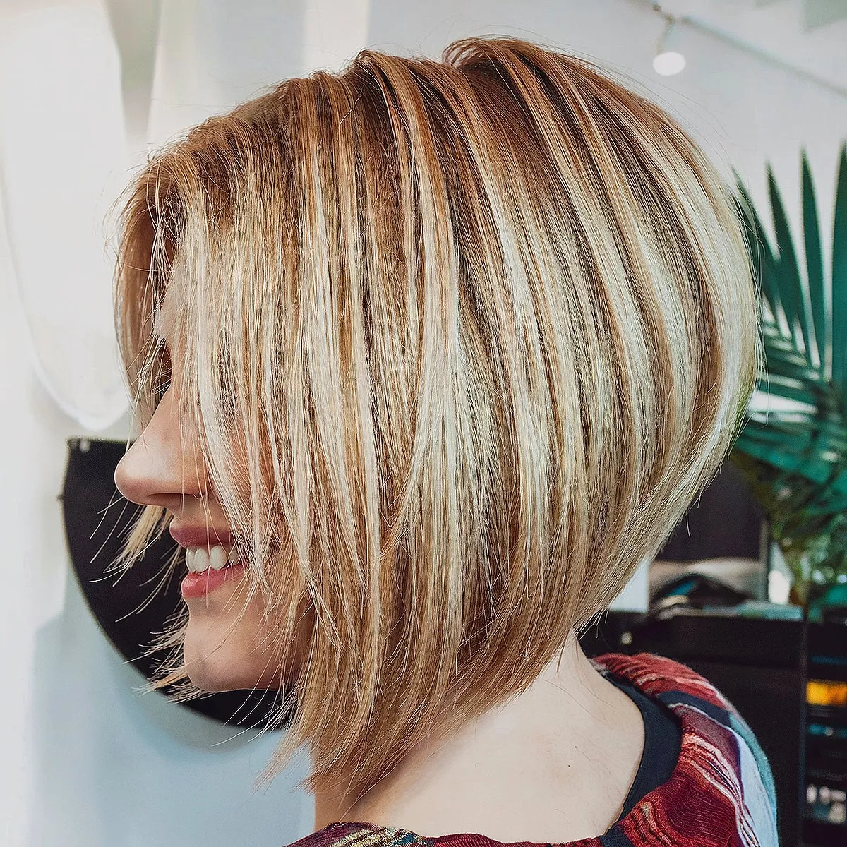 Layered Stacked Bob for Thinning Hair