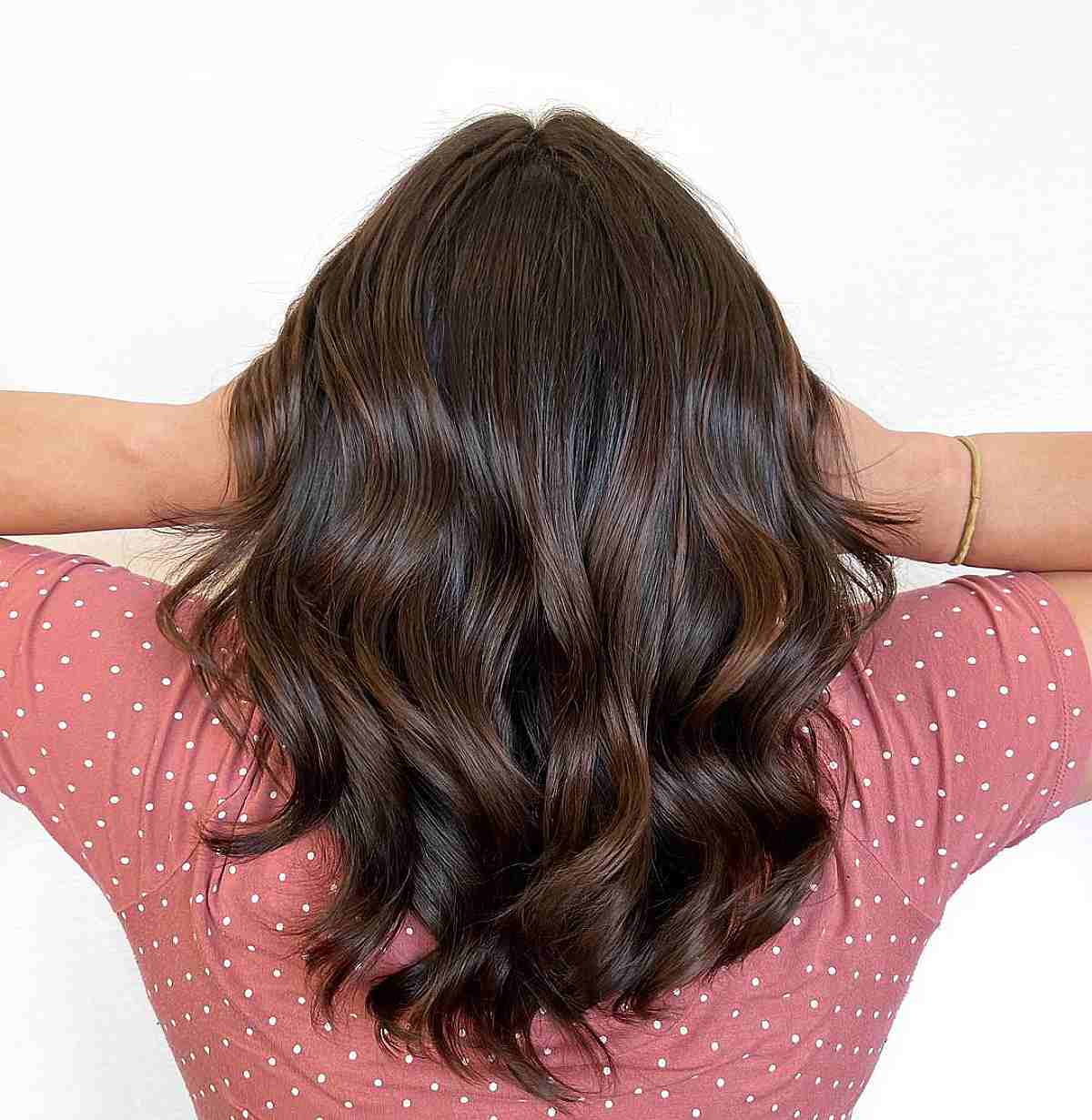 Layered Texture on Deep Chocolate Brown Hair