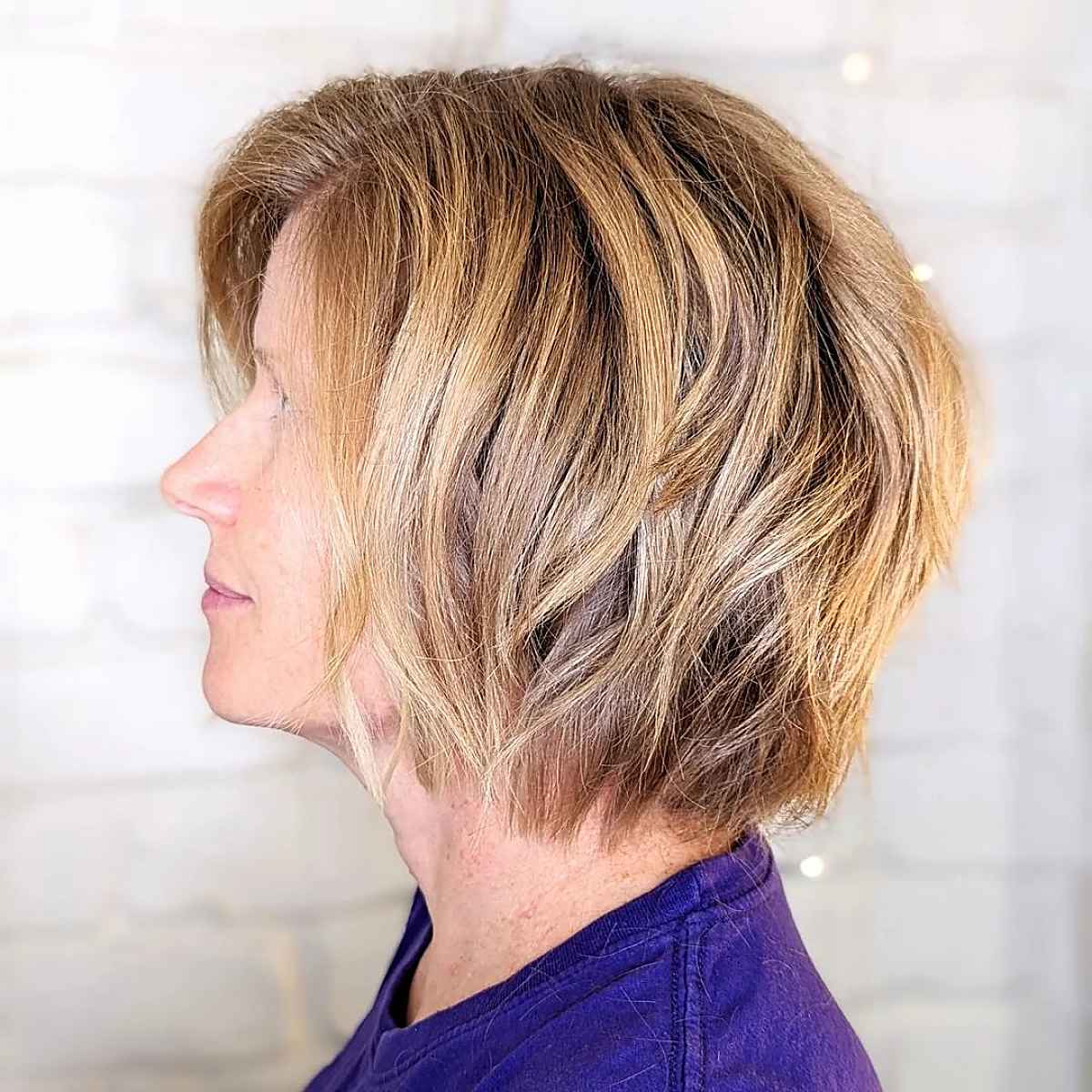 Layered Textured Bob Style
