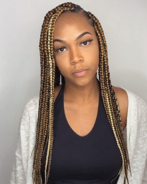 light blonde fulani braids
