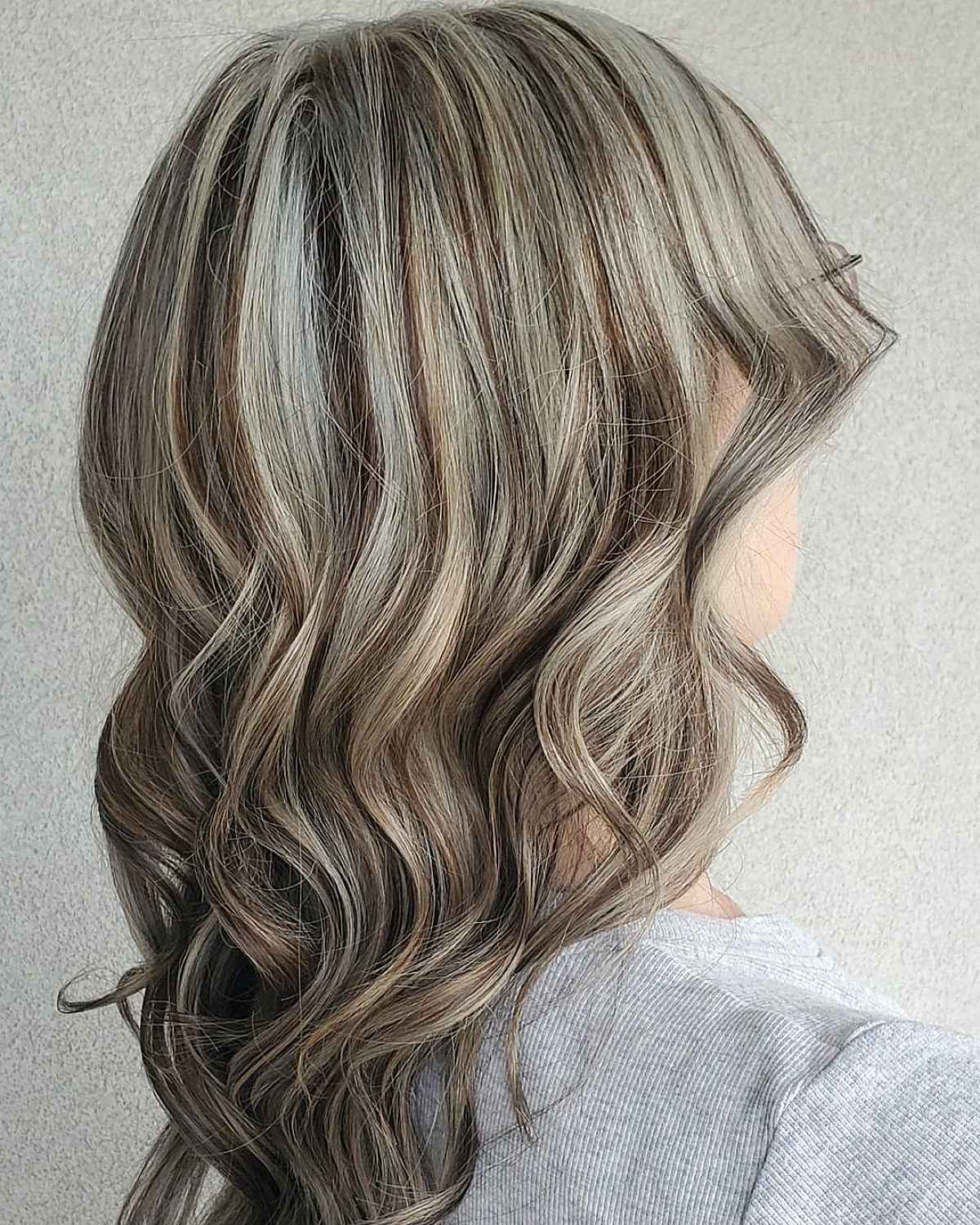 Light Blonde Hair Accented with Dark Lowlights