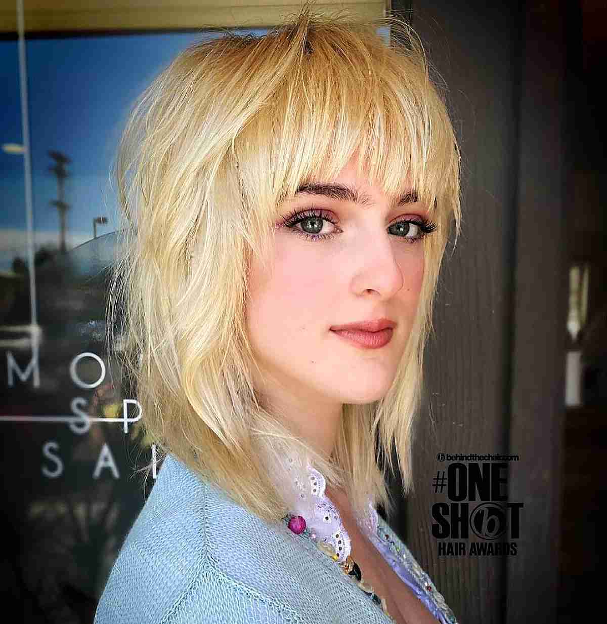 Lightweight Shag with Layered Bangs for Straight Fine Hair