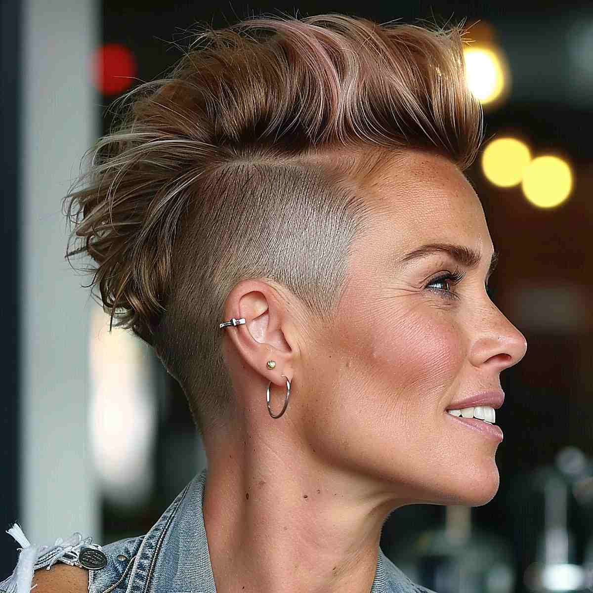 Stylish Voluminous Faux Hawk Short Hairstyle