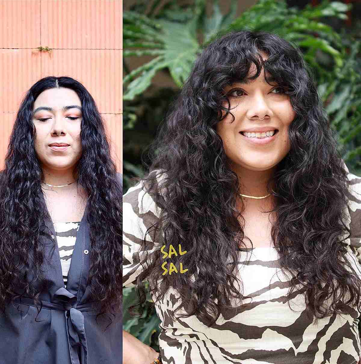 Long Hair with Bangs for Naturally Curly Styles