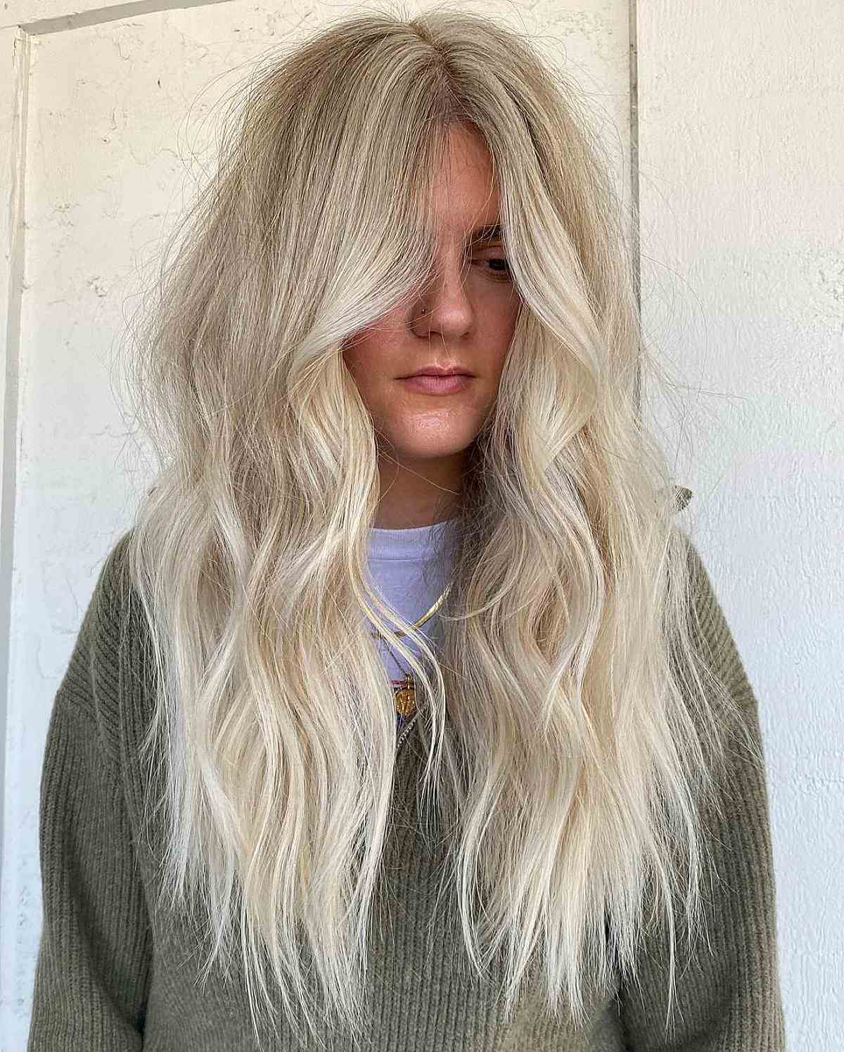 Thick Long Hair with Choppy Ends and Layers