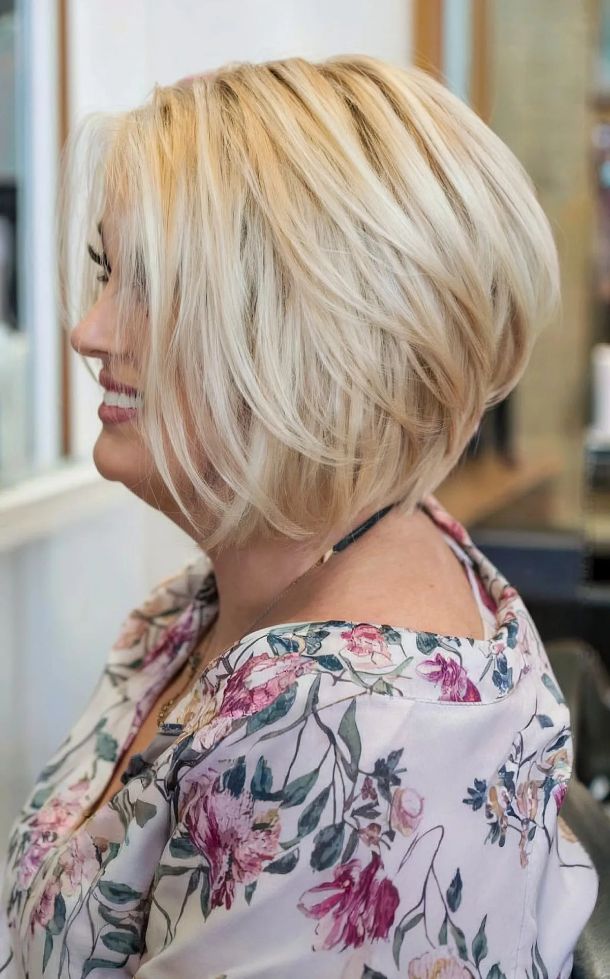Long Layered Angled Bob