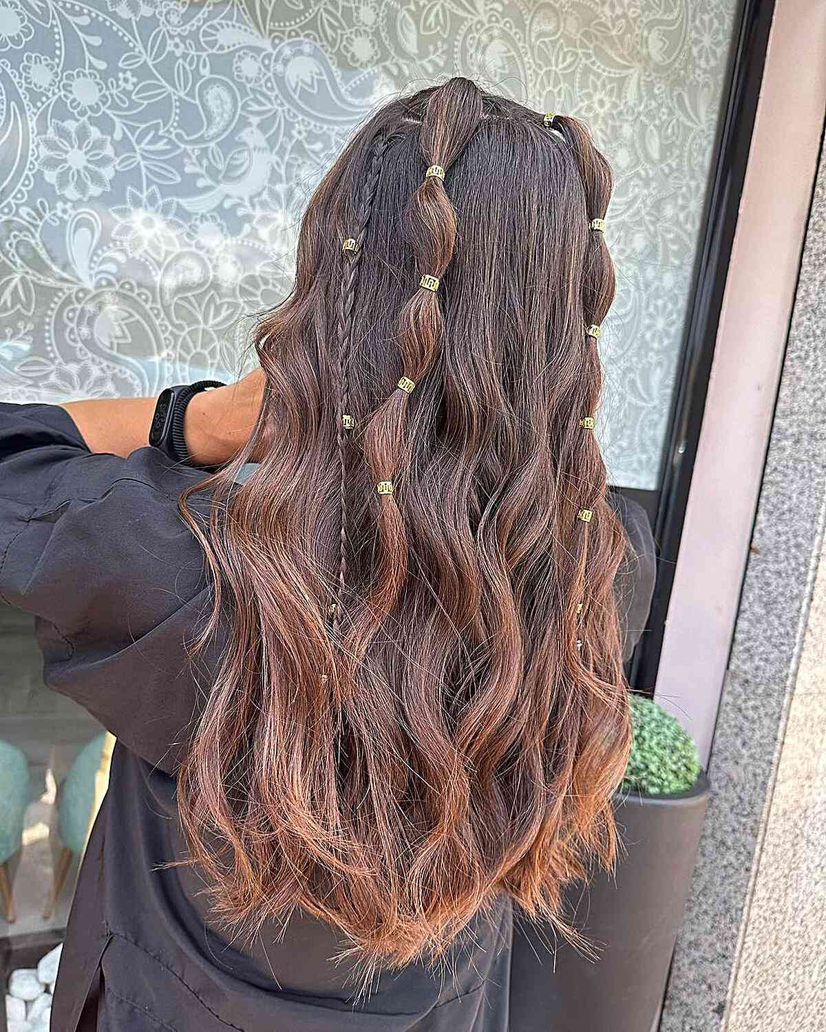 Various Long Hair with Numerous Tiny Bubble Ponytails