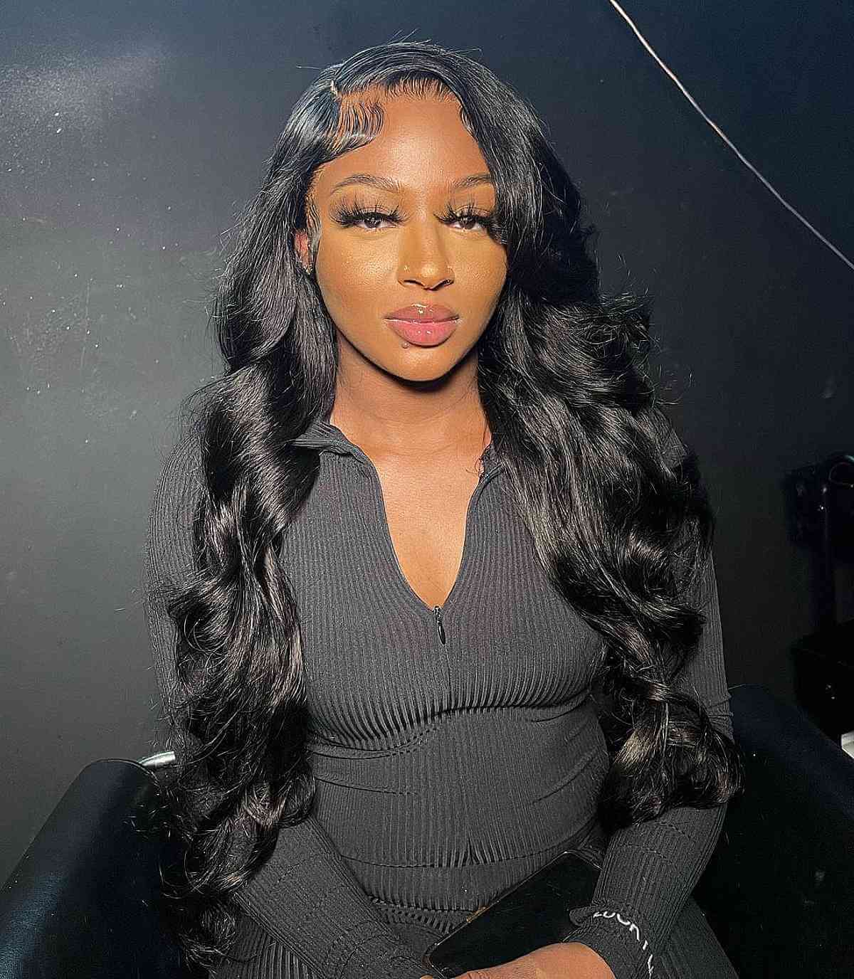 Long Sew-In Side-Part Hairstyles for Black Women