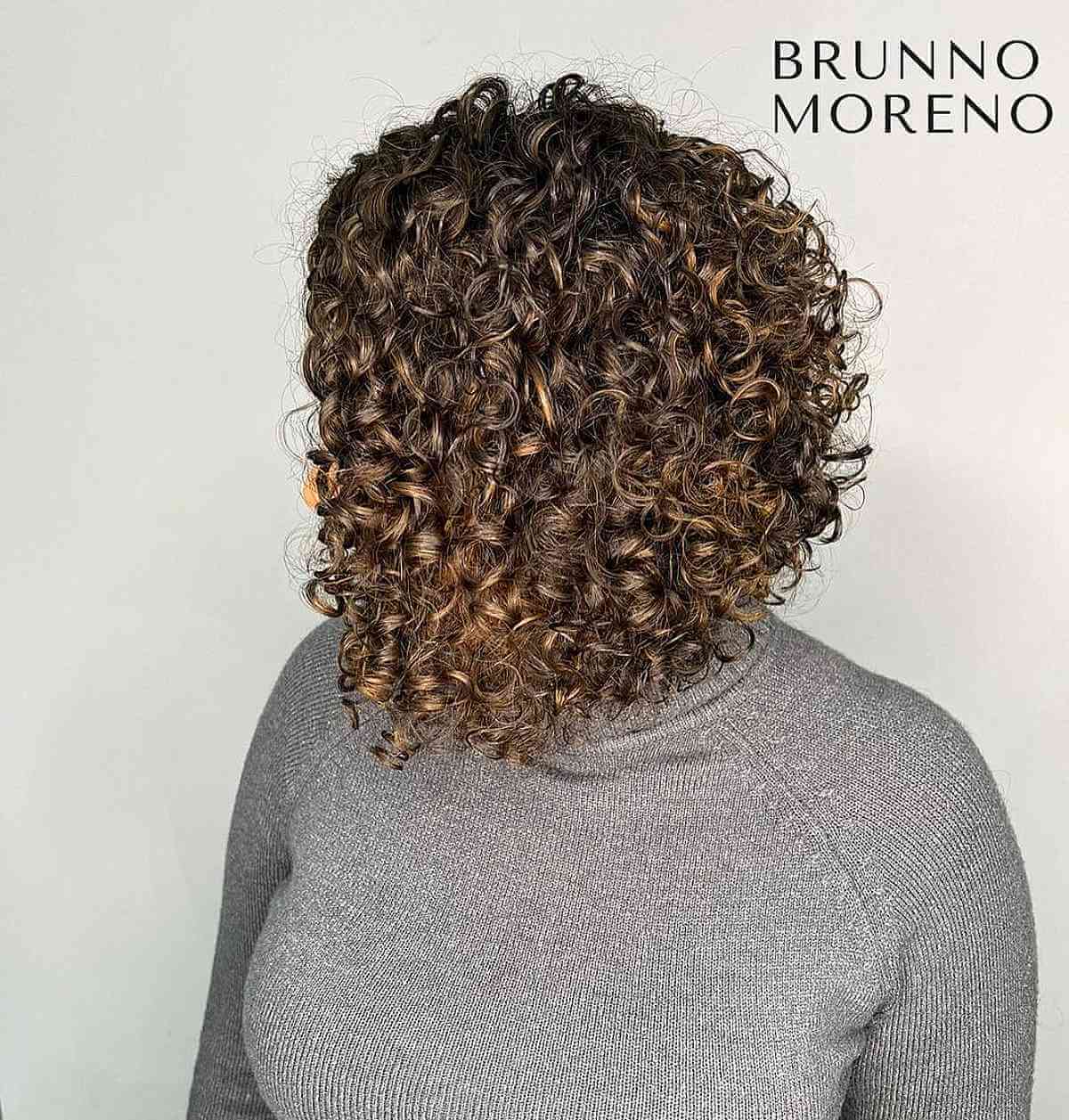 Longer Inverted Bob for Curly Hair