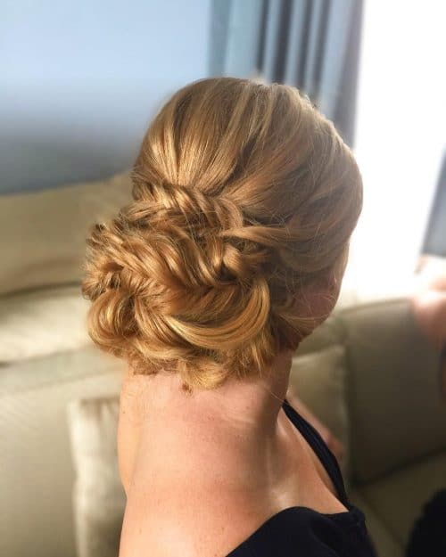 Loosely Styled Fishbone Braid Updo