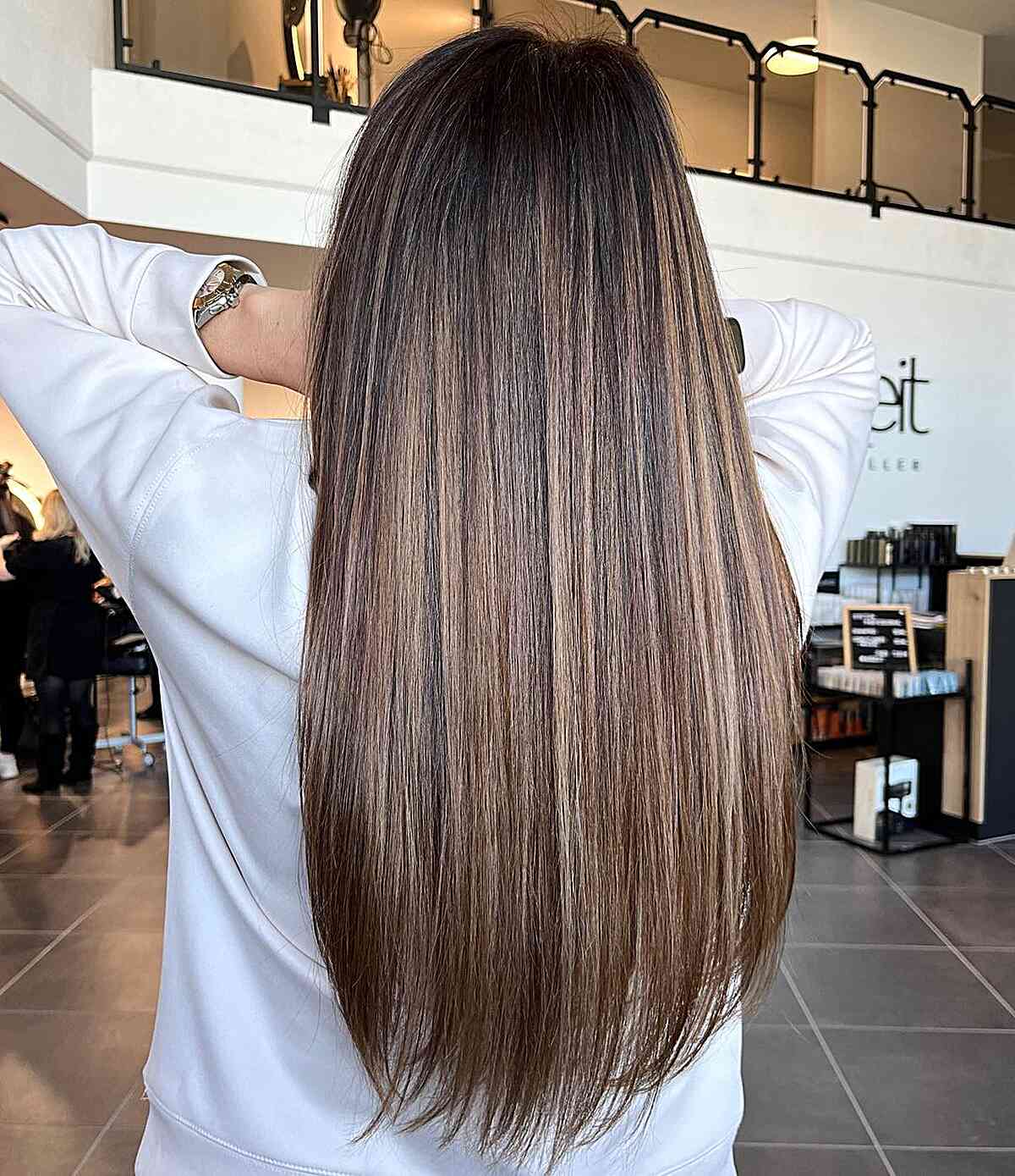 Luxurious Chocolate Balayage Highlights