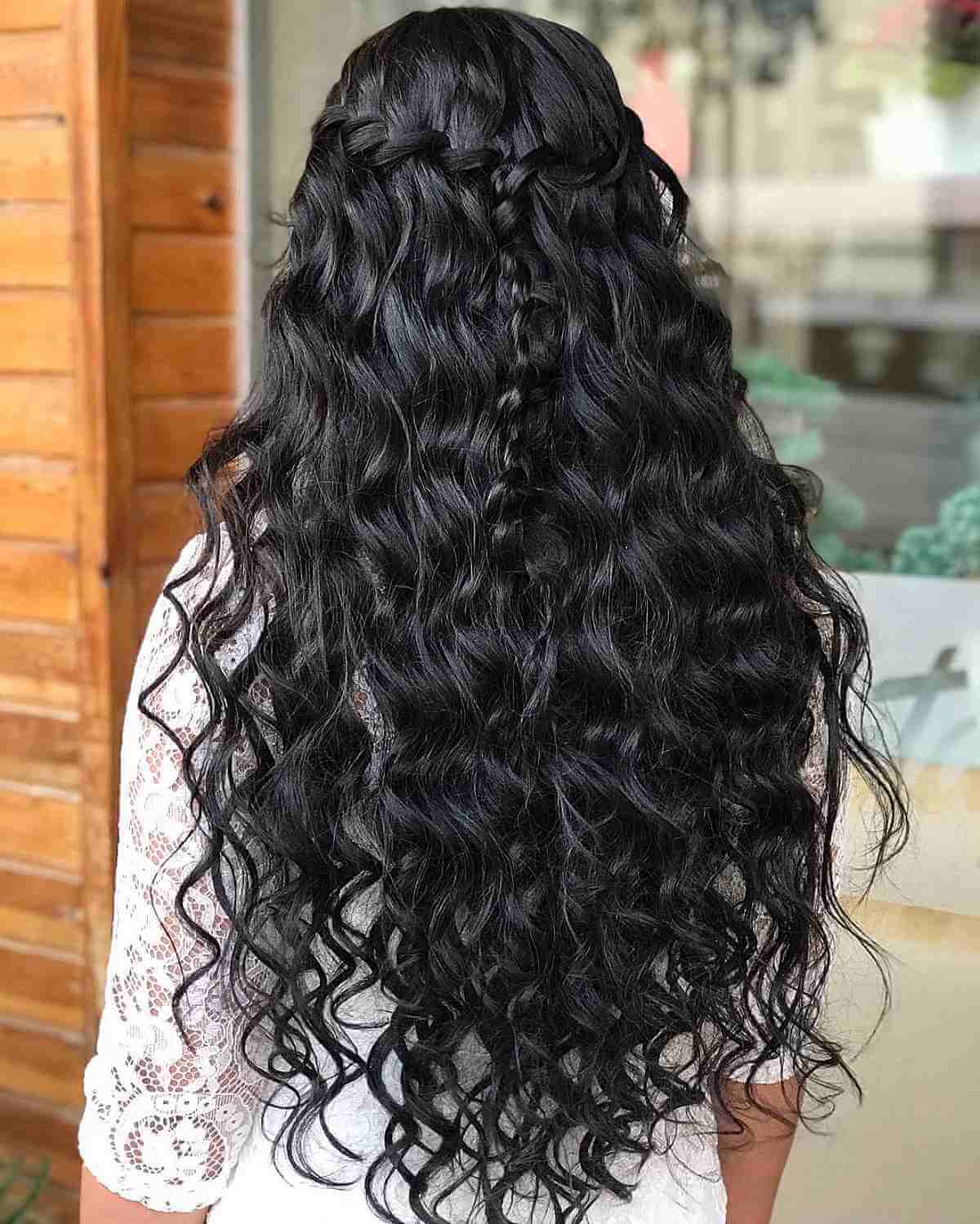 Luxurious Long Black Curls